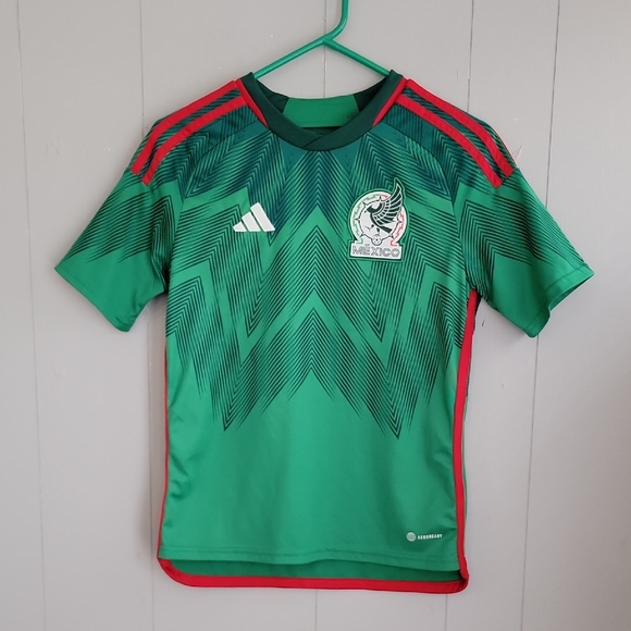 adidas Other - Adidas Kids Soccer Jersey Mexico Large Green Short Sleeve Activewear